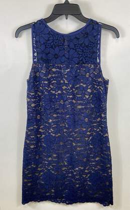 Trina Turk Women Blue Lace Sheath Dress Sz 4