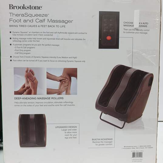 Brookstone Therasqueeze Foot And Calf Massager w/Box image number 2