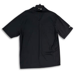 Mens 363807-060 Black Short Sleeve Spread Collar Golf Polo Shirts Size L alternative image
