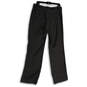 Womens Gray Flat Front Slash Pockets Straight Leg Dress Pants Size 10 image number 2