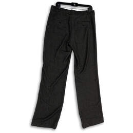 Womens Gray Flat Front Slash Pockets Straight Leg Dress Pants Size 10 alternative image