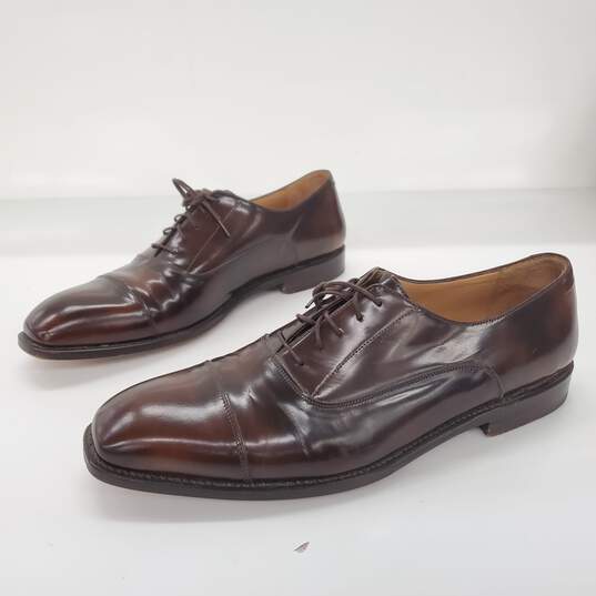 Custom Men's Brown Leather Oxford Dress Shoes by LSC Size 13 image number 1