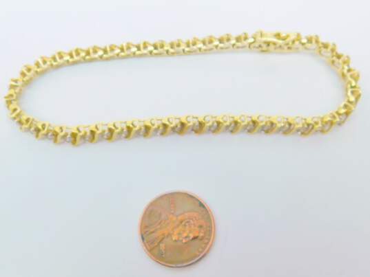 14K Yellow Gold 3.52 CTTW Diamond Tennis Bracelet 15.3g image number 5