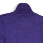 Womens Blue Tight-Knit Long Sleeve Turtle Neck Pullover Sweater Size P image number 3