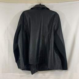Women's Black Lane Bryant Faux Leather Moto-Jacket, Sz. 22/24 alternative image