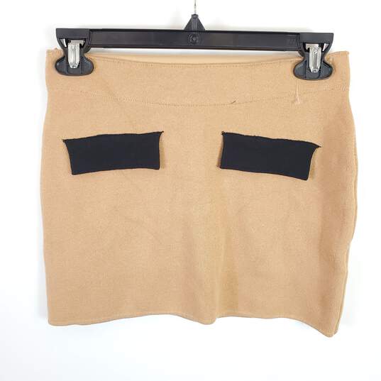 Urban Outfitters Women Camel Knitted Mini Skirt XS NWT image number 1