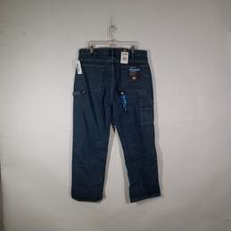 NWT Mens Relaxed Fit 5 Pockets Design Denim Carpenter Jeans Size 38X32 alternative image