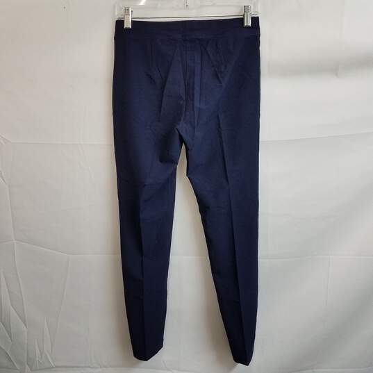 Eileen Fisher navy blue knit straight leg pants XS image number 2