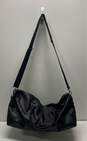 Cole Haan Black Leather Shoulder Travel Zip Duffle Bag image number 1