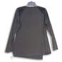 Womens Black Long Sleeve Crew Neck Asymmetrical Hem T-Shirt Size Small image number 2