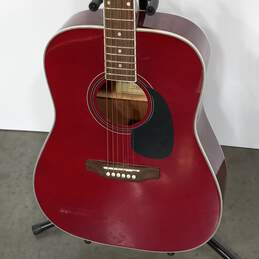 Tanara Black & Red Acoustic Guitar alternative image
