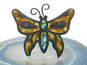 VNTG Mid Century Signed J Mexico 925 Sterling Silver & Enamel Butterfly Brooch image number 1