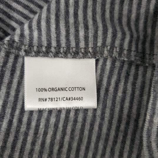 Eileen Fisher WM's 100% Organic Cotton Stripe Gray Crewneck Blouse Size M image number 4