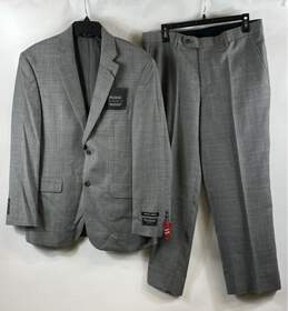 NWT Jos. A. Bank Mens Gray Two Button Blazer & Pants 2 Piece Suit Set Sz 39R/33W