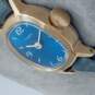 Timex Blue & Gold Tone Vintage Automatic Manual Wind Watch image number 3
