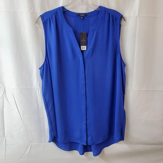 NYDJ Nordstrom Ultramarine Blue Sleeveless Blouse Size L image number 1