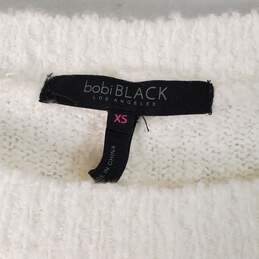 Bobi Black Women White Boucle Sweater XS NWT alternative image
