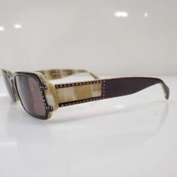 Harry Lary's Paris 'Toxxxy' Rhinestone Accent Rectangular Brown Multi Sunglasses alternative image