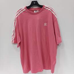 Adidas Women's Pink/White Rose Tone Oversized Tee Size L NWT