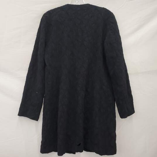 Eileen Fisher Long Black Wool Cardigan Size XS image number 3