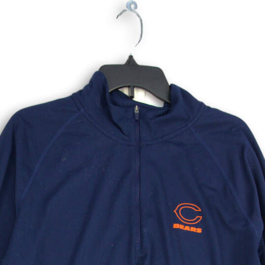 Mens Blue NFL Chicago Bears Long Sleeve Football Athletic Jacket Size XXL image number 3