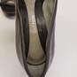 Kenneth Cole Gray Leather Slip On Platform Pump Heels Shoes Women's Size 7.5 image number 8
