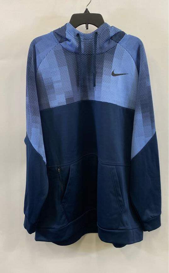 Nike Blue Hooded Pullover Sweatshirt - Size XXXL image number 1