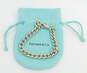 Tiffany & Co 925 Sterling Silver Etched Curb Link Chain Bracelet With Dust Bag 26.1g image number 2
