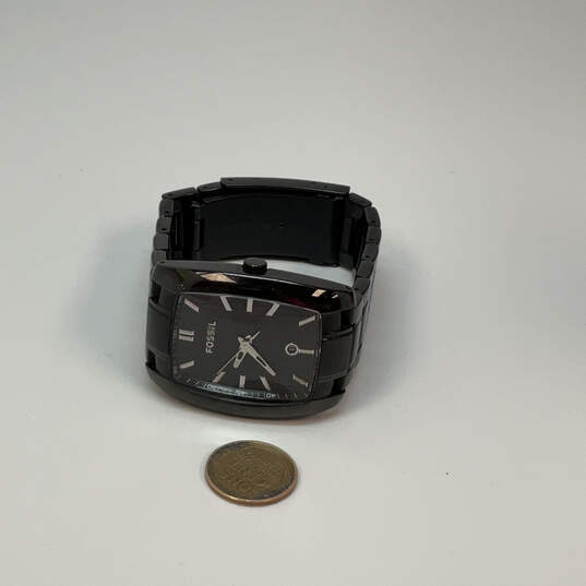 Designer Fossil ES-4518 Black Round Dial Stainless Steel Analog Wristwatch image number 3