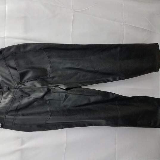 Madewell Black Vegan Leather Boot Cut 5 Pocket Pants WM 28 image number 4