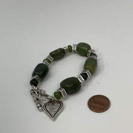 Designer Brighton Green Stone Large Beads Classic Serpentine Charm Bracelet alternative image