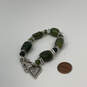 Designer Brighton Green Stone Large Beads Classic Serpentine Charm Bracelet image number 2