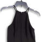 Womens Black Sleeveless Pleated Stretch Back Zip Mini Dress Size Small image number 4