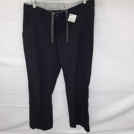 Wm REI Northway Black Drawstring Button Activewear Pants Sz 6 image number 1