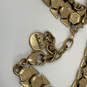Designer Stella & Dot Gold Tone Rhinestone Norah Pendant Statement Necklace image number 3