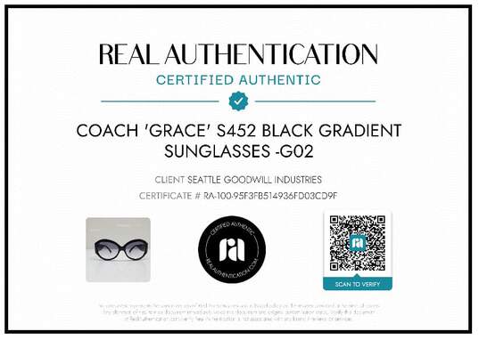 AUTHENTICATED COACH 'GRACE' S452 ROUNDED SUNGLASSES image number 2