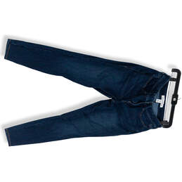 Womens Blue Medium Wash Denim Pockets Stretch Skinny Leg Jeans Size 4