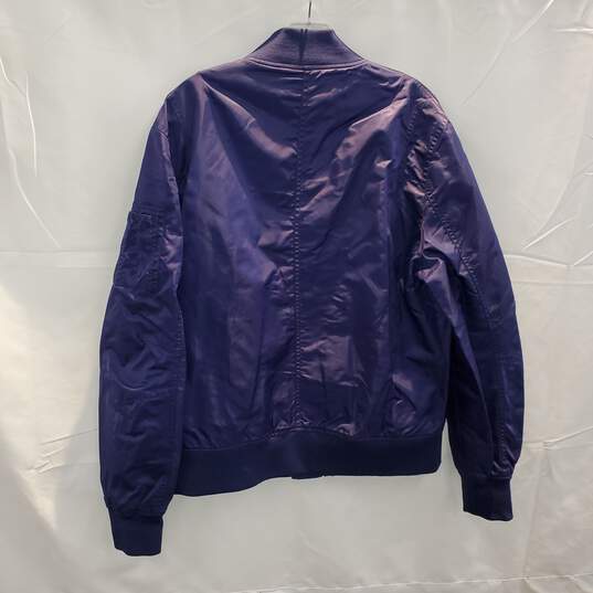Members Only Navy Nylon Full Zip Jacket Size L image number 2