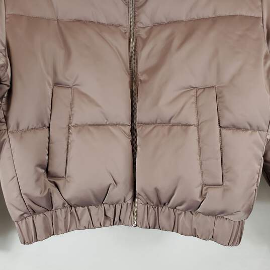 Abercrombie & Fitch Women's Tan Puffer Jacket SZ S NWT image number 2