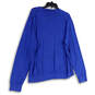 Womens Blue Long Sleeve V-Neck Stretch Knitted Pullover Sweater Size XXL image number 2