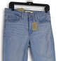 NWT Womens Blue 314 Shaping Mid Rise Distressed Straight Jeans Size 30x32 image number 3