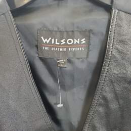 Wilsons Leather Mens Black Leather Vest Sz L alternative image