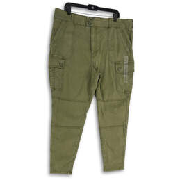 NWT Womens Green Super High Rise Stretch Cargo Pockets Jegging Pants Sz 22