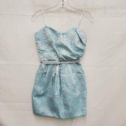 NWT Alexia Admor WM's Strapless Kimchi Blue Floral Mini Embroidered Dress SM