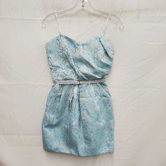 NWT Alexia Admor WM's Strapless Kimchi Blue Floral Mini Embroidered Dress SM image number 1