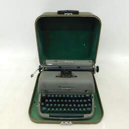 Vintage Gray Remington Office-Riter Miracle Tab Portable Typewriter & Case