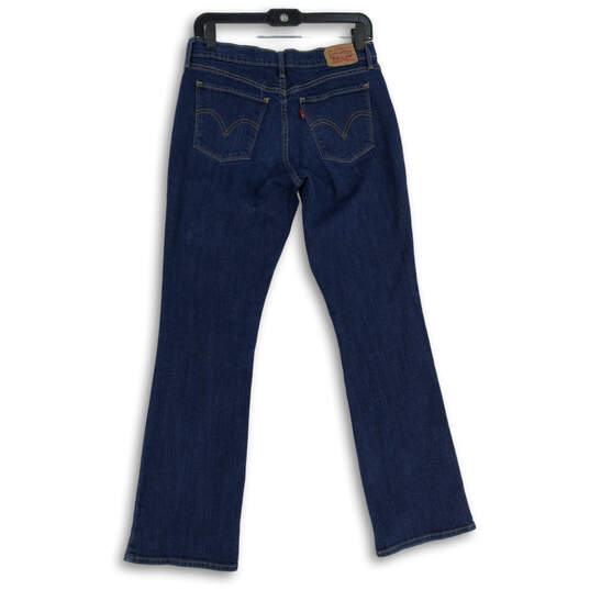 Womens Blue Denim Dark Wash 5-Pocket Design Bootcut Jeans Size 6 image number 2