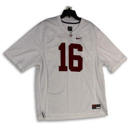 Mens White Red Alabama Crimson Tide #16 NFL Football Jersey Size XL