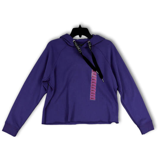 NWT Womens Purple Long Sleeve Hooded Pullover Sweatshirt Size Small image number 1
