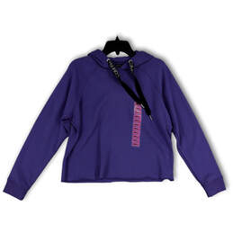 NWT Womens Purple Long Sleeve Hooded Pullover Sweatshirt Size Small